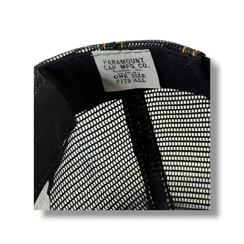 Vintage Wagner Mesh Trucker's Snapback Black Hat‎ Cap By Paramount Cap